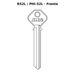 Llave en blanco R52L / PHI-52L - frente