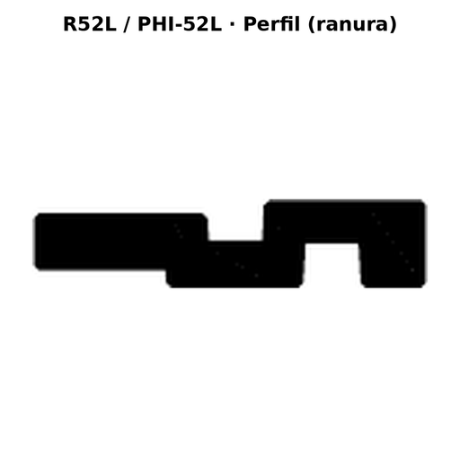 Llave en blanco R52L / PHI-52L - perfil (ranura)