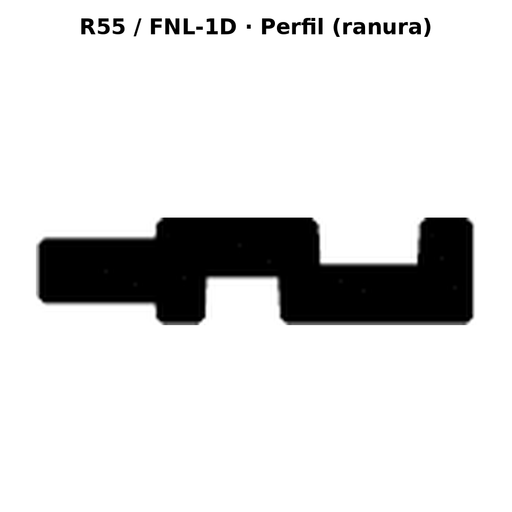 Llave en blanco R55 / FNL-1D - perfil (ranura)