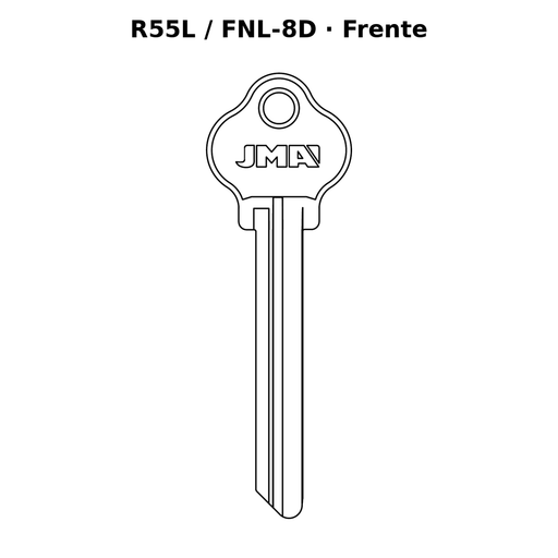 Llave en blanco R55L / FNL-8D - frente