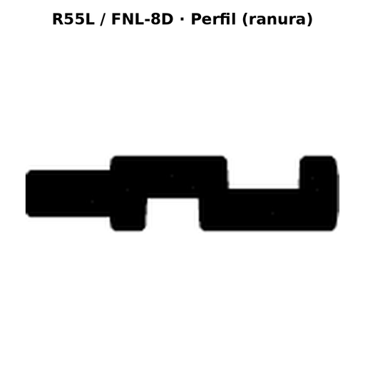 Llave en blanco R55L / FNL-8D - perfil (ranura)