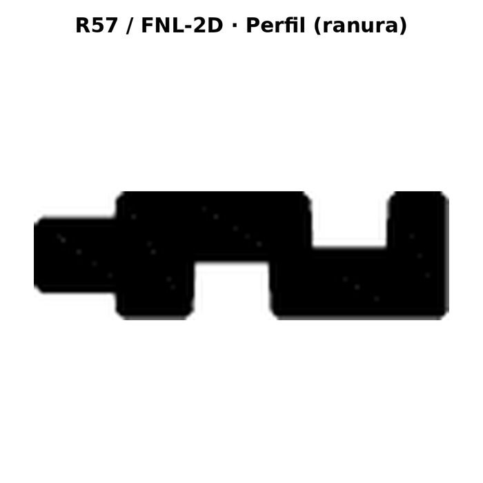 Llave en blanco R57 / FNL-2D - perfil (ranura)