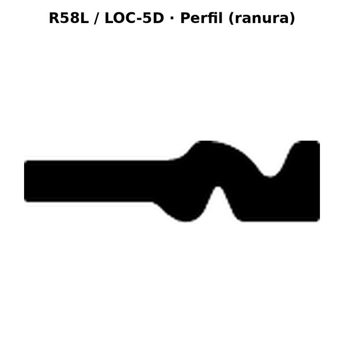 Llave en blanco R58L / LOC-5D - perfil (ranura)