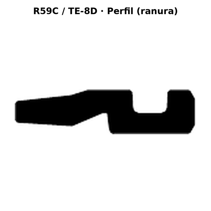 Llave en blanco R59C / TE-8D - perfil (ranura)