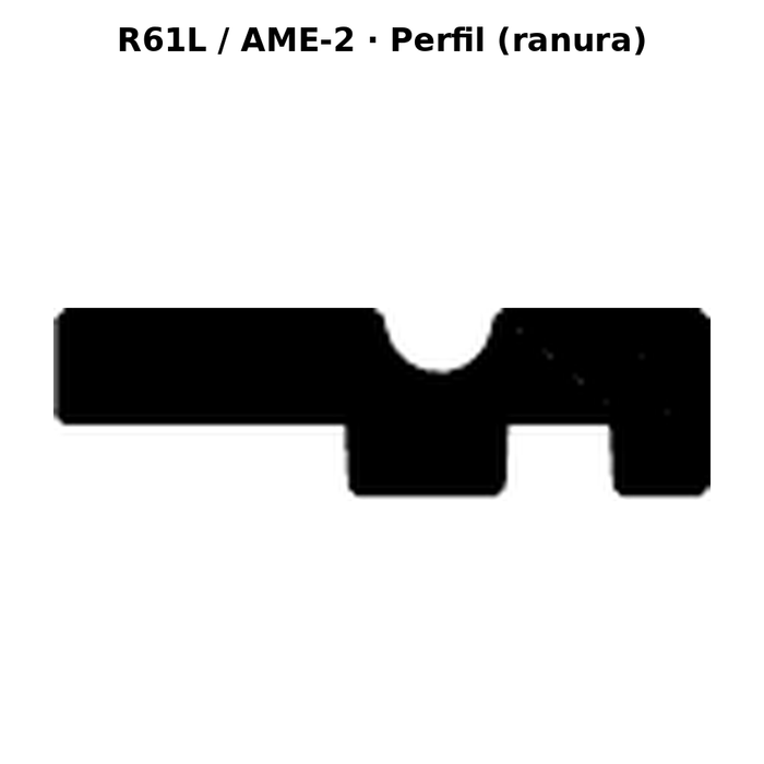 Llave en blanco R61L / AME-2 - perfil (ranura)