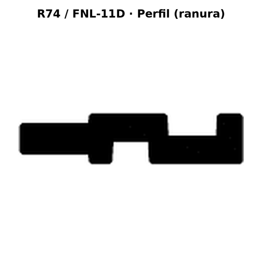 Llave en blanco R74 / FNL-11D - perfil (ranura)