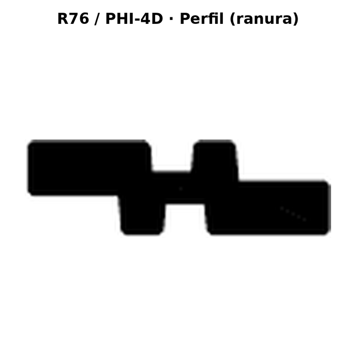 Llave en blanco R76 / PHI-4D - perfil (ranura)