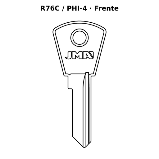 Llave en blanco R76C / PHI-4 - frente