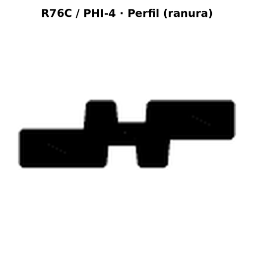 Llave en blanco R76C / PHI-4 - perfil (ranura)