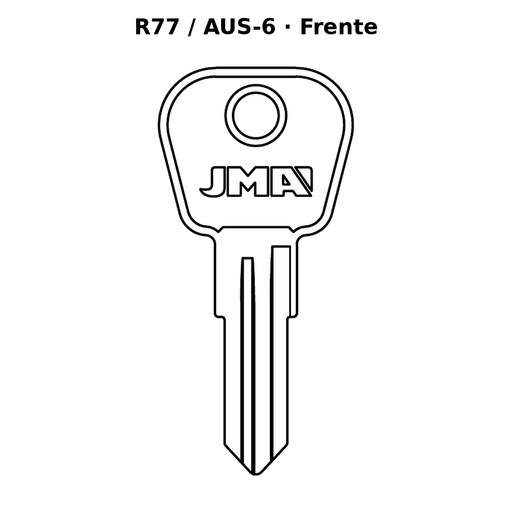 Llave en blanco R77 / AUS-6 - frente
