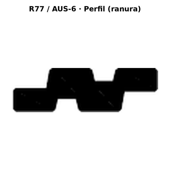 Llave en blanco R77 / AUS-6 - perfil (ranura)