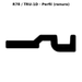 Llave en blanco R78 / TRU-1D - perfil (ranura)