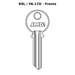 Llave en blanco R8L / YA-17D - frente