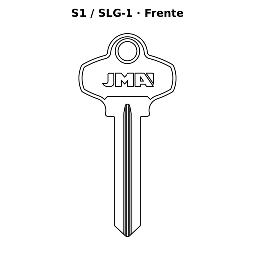 Llave en blanco S1 / SLG-1 - frente