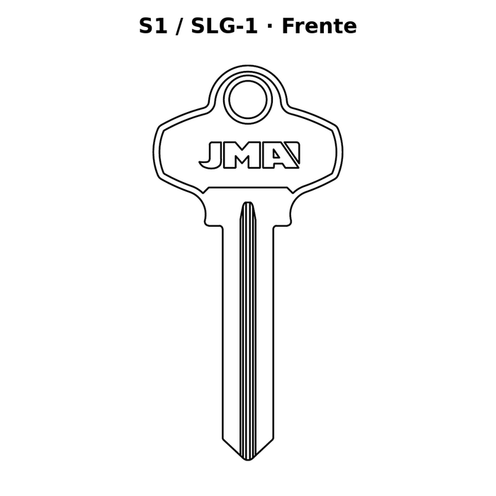 Llave en blanco S1 / SLG-1 - frente