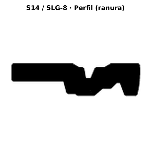 Llave en blanco S14 / SLG-8 - perfil (ranura)