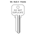 Llave en blanco S6 / SLG-3 - frente