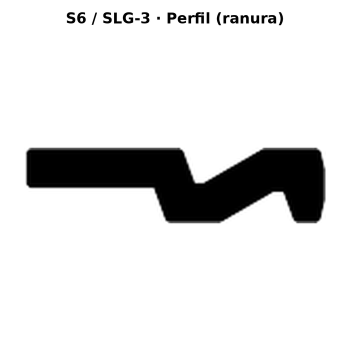 Llave en blanco S6 / SLG-3 - perfil (ranura)