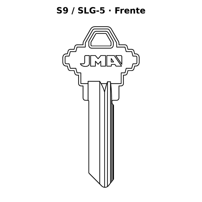 Llave en blanco S9 / SLG-5 - frente