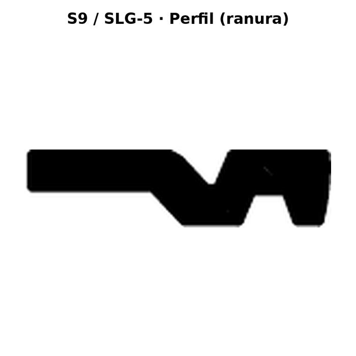 Llave en blanco S9 / SLG-5 - perfil (ranura)