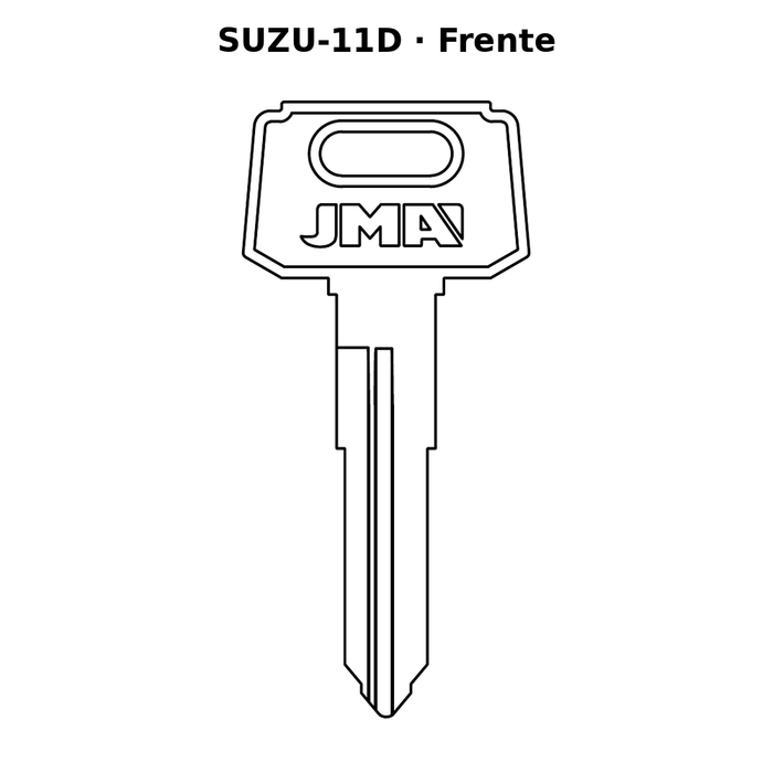 Llave en blanco SUZU-11D - frente