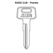 Llave en blanco SUZU-11D - frente