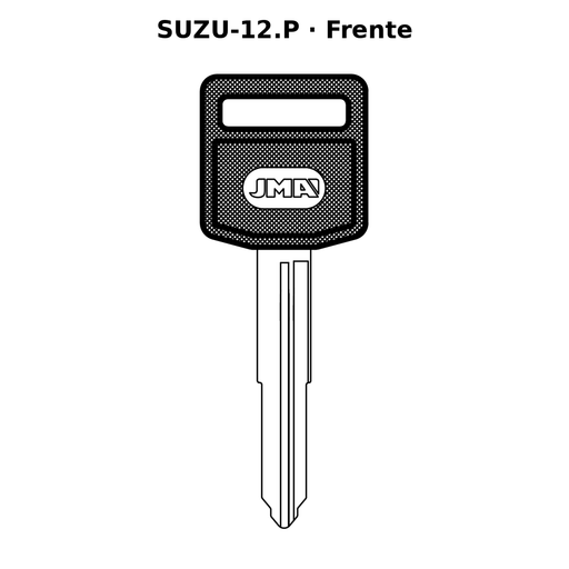Llave en blanco SUZU-12.P - frente