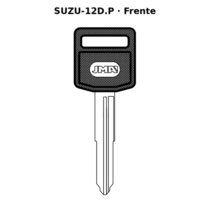 Llave en blanco SUZU-12D.P - frente