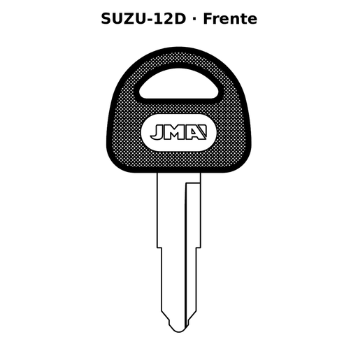 Llave en blanco SUZU-12D - frente