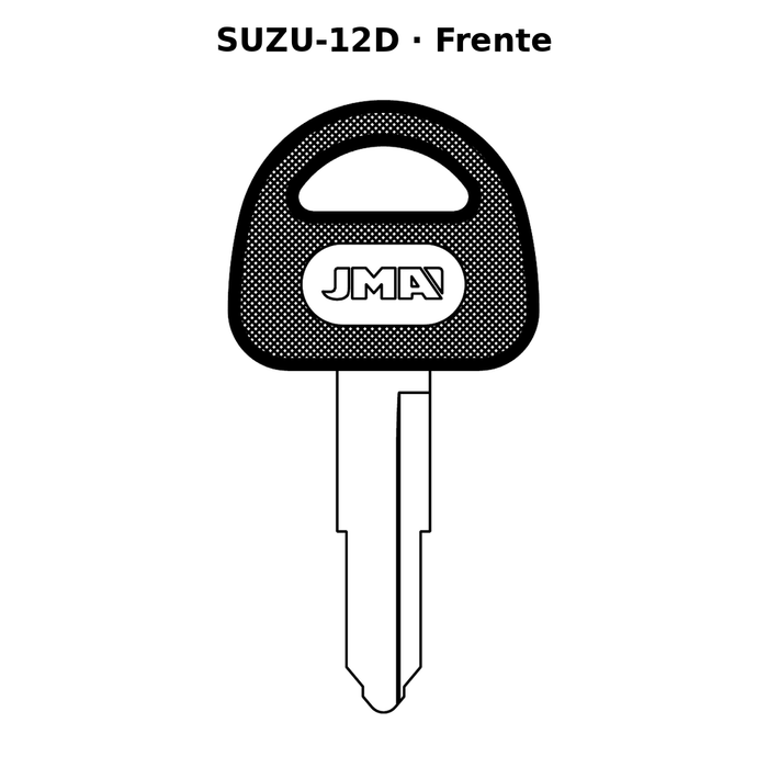 Llave en blanco SUZU-12D - frente