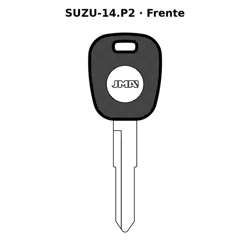 Llave en blanco SUZU-14.P2 - frente