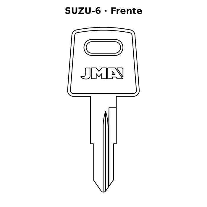 Llave en blanco SUZU-6 - frente
