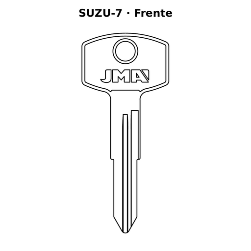 Llave en blanco SUZU-7 - frente