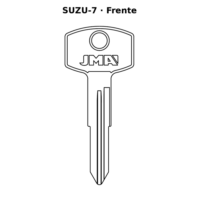 Llave en blanco SUZU-7 - frente