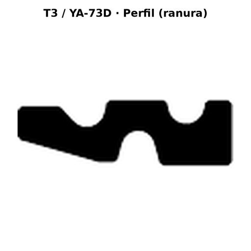 Llave en blanco T3 / YA-73D - perfil (ranura)