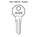 Llave en blanco T32 / PHI-32 - frente
