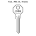 Llave en blanco T32L / PHI-32L - frente