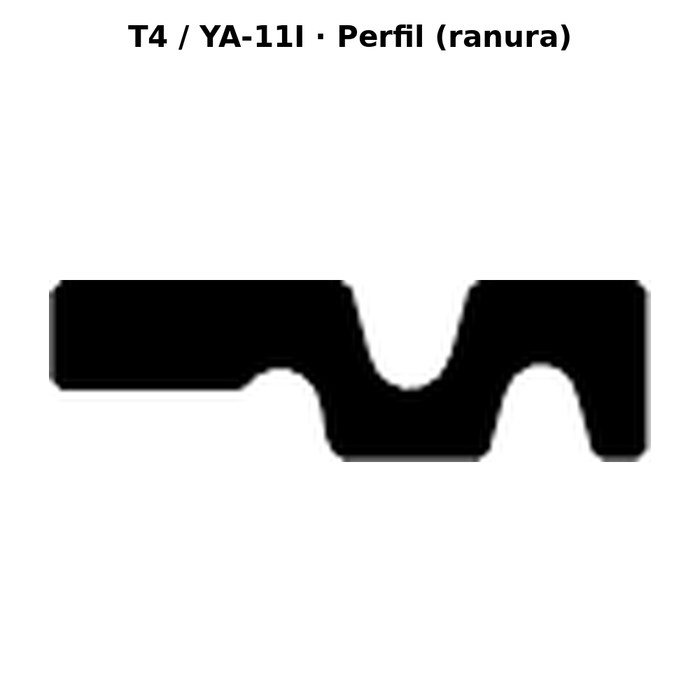 Llave en blanco T4 / YA-11I - perfil (ranura)