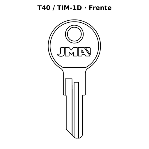 Llave en blanco T40 / TIM-1D - frente