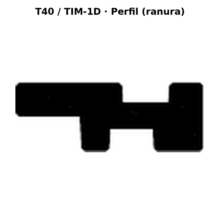 Llave en blanco T40 / TIM-1D - perfil (ranura)