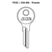 Llave en blanco T55C / CHI-8D - frente