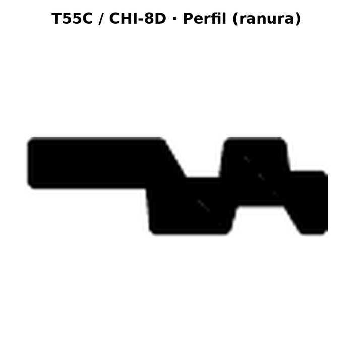 Llave en blanco T55C / CHI-8D - perfil (ranura)