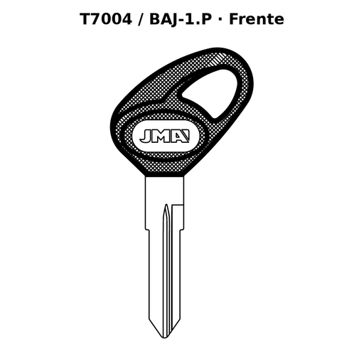 Llave en blanco T7004 / BAJ-1.P - frente