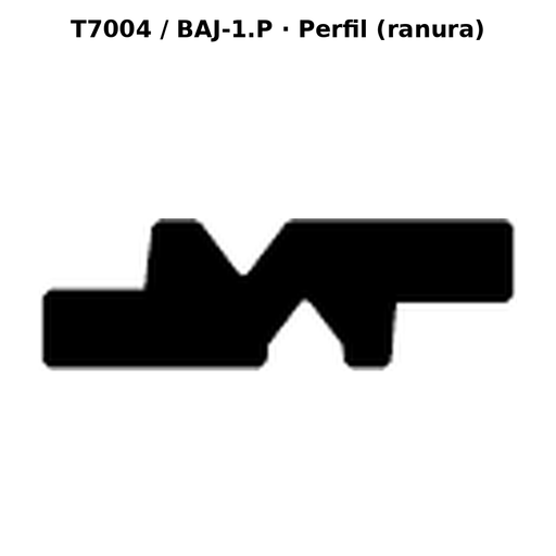Llave en blanco T7004 / BAJ-1.P - perfil (ranura)