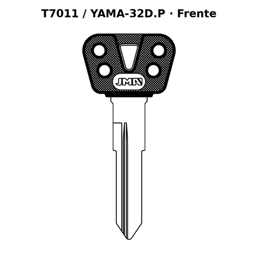 Llave en blanco T7011 / YAMA-32D.P - frente