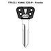 Llave en blanco T7011 / YAMA-32D.P - frente