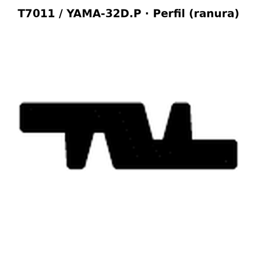 Llave en blanco T7011 / YAMA-32D.P - perfil (ranura)