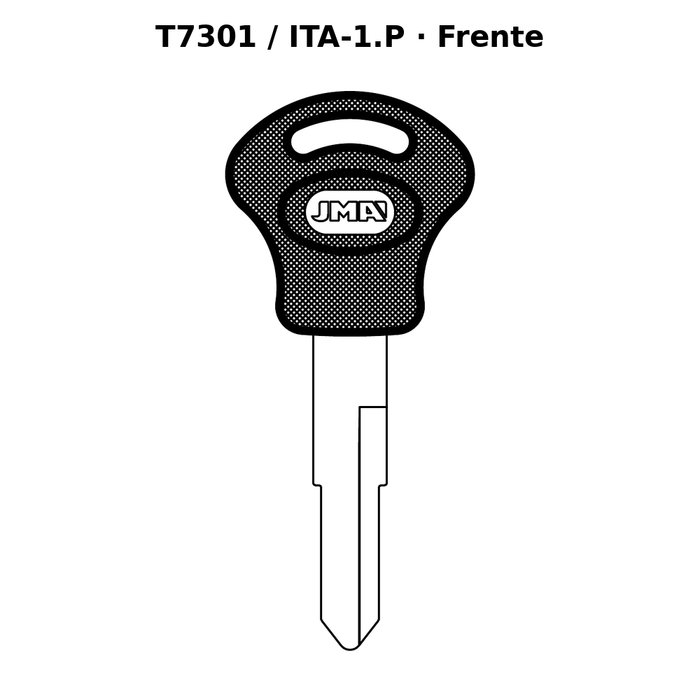 Llave en blanco T7301 / ITA-1.P - frente