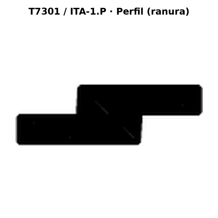 Llave en blanco T7301 / ITA-1.P - perfil (ranura)