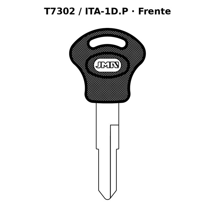 Llave en blanco T7302 / ITA-1D.P - frente